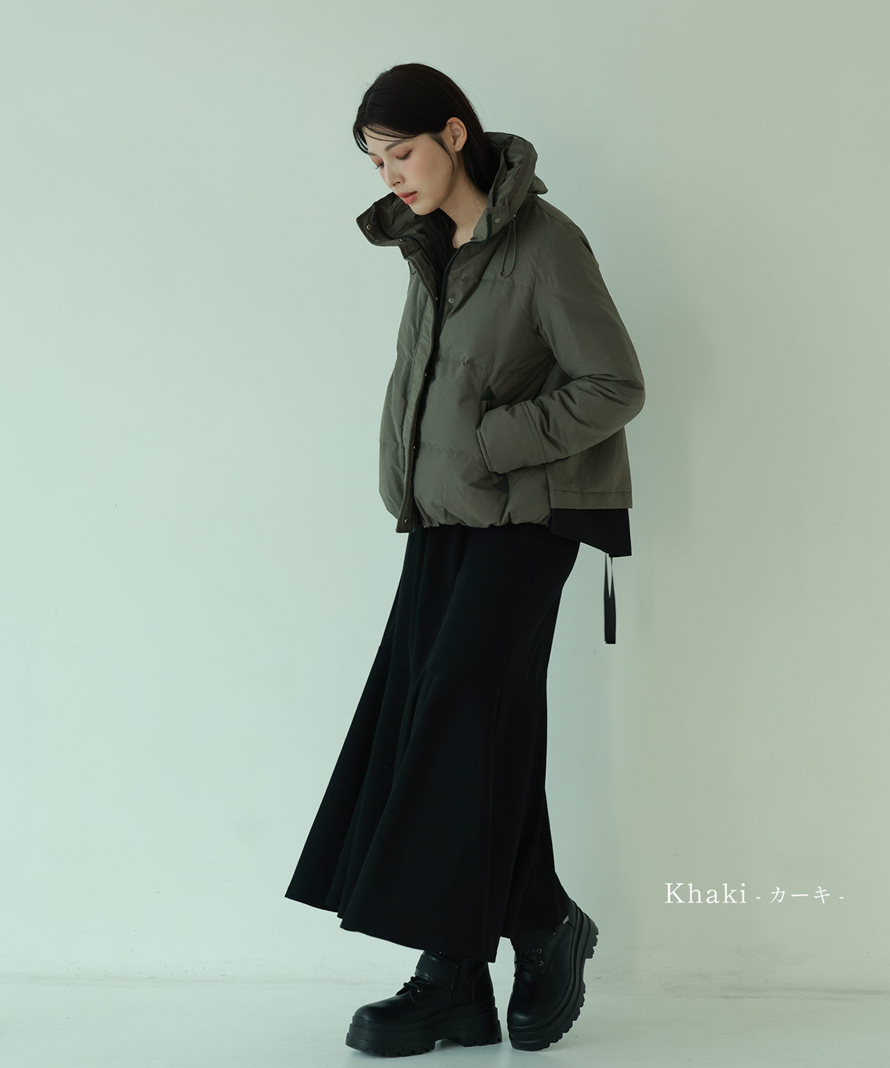 フィローモ Filomo [Filomo]ダウン80%バックフレアデザインダウンジャケット （カーキ） カーキ