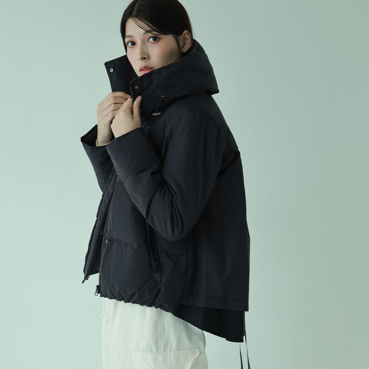 フィローモ Filomo [Filomo]ダウン80%バックフレアデザインダウンジャケット （ブラック） ブラック