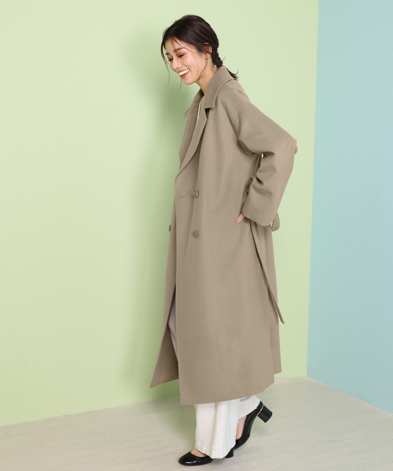 フィローモ Filomo [Filomo]カシミヤブレンドウールダブルチェスターコート （ブラウン） ブラウン