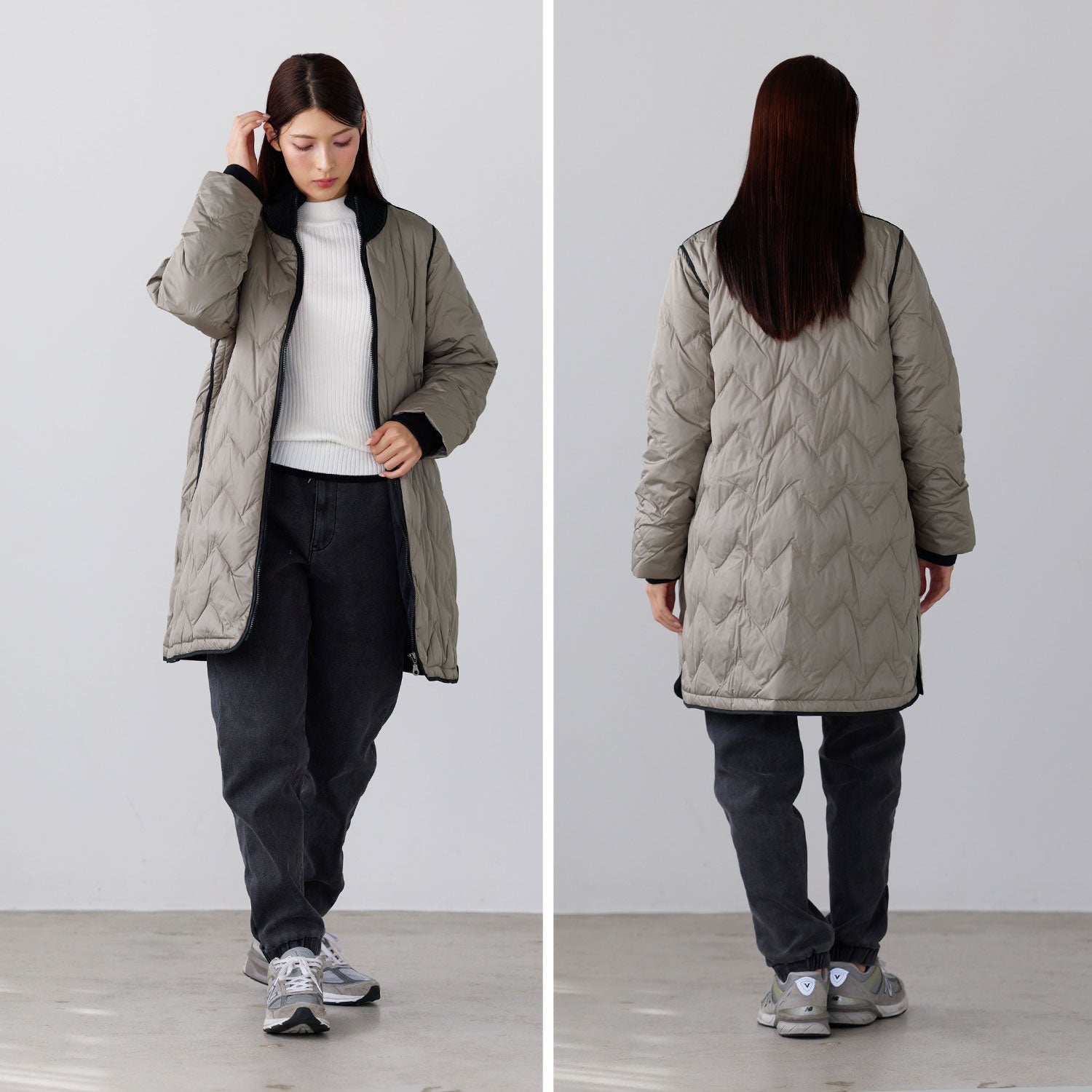 フィローモ Filomo [Filomo]ダウンコート大きいサイズゆったり （アイボリー） アイボリー