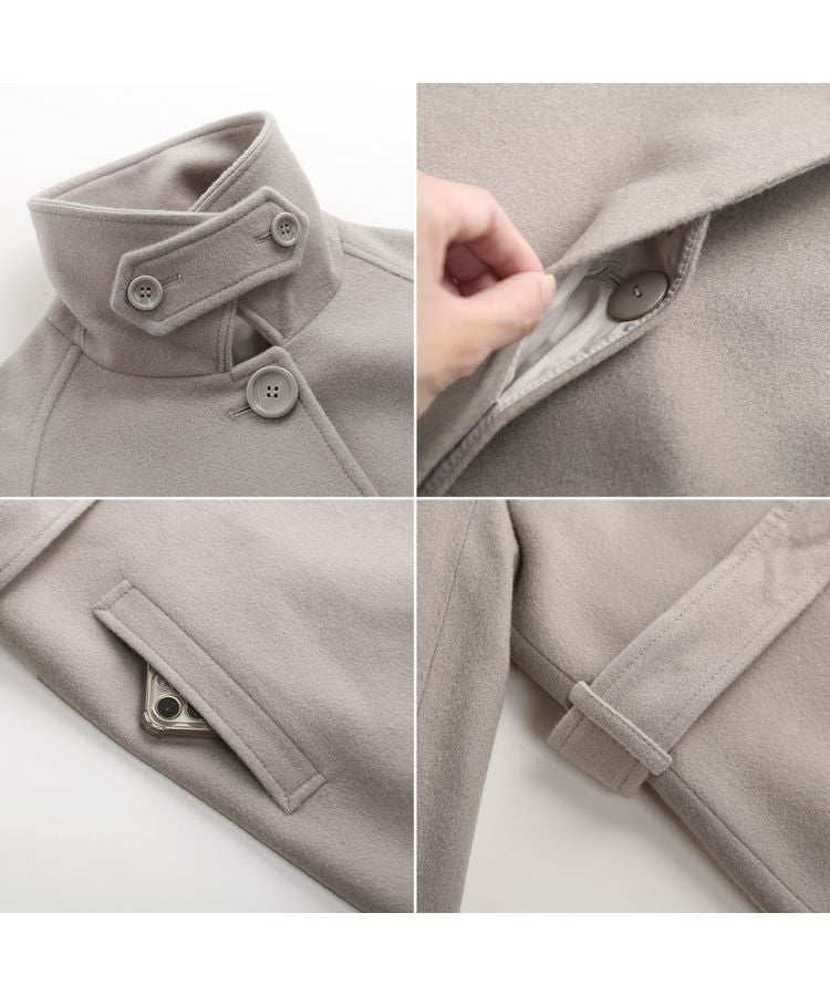 Filomo Cashmere Blend Wool Sten Collar Coat