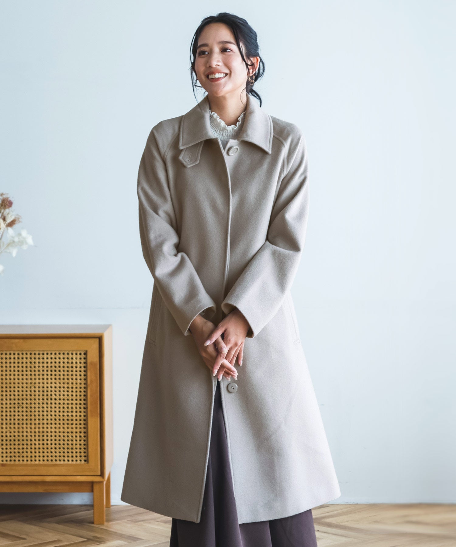 Filomo Cashmere Blend Wool Sten Collar Coat