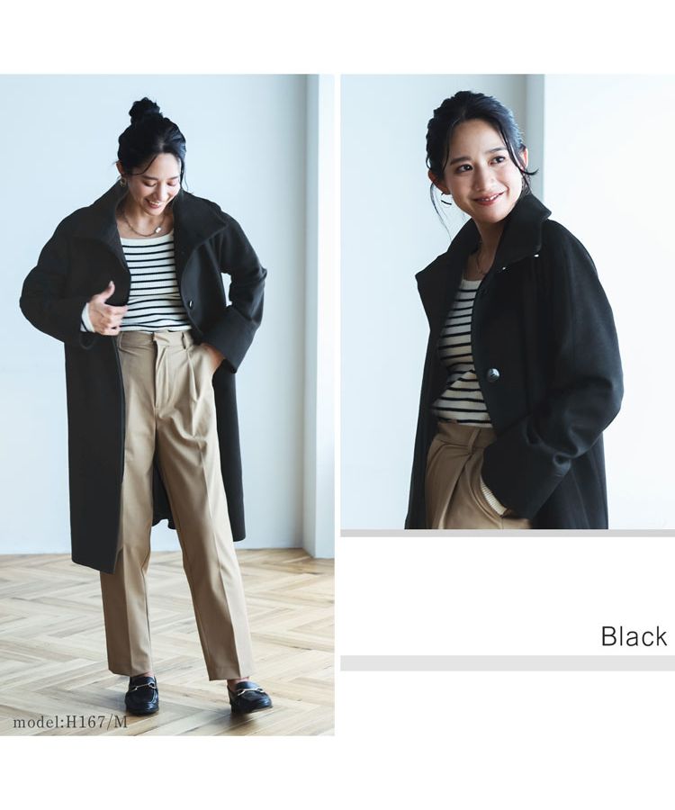 フィローモ Filomo [Filomo]スタンドカラーコートロングカシミヤ&ウール