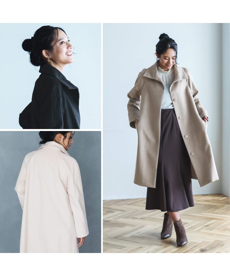 フィローモ Filomo [Filomo]スタンドカラーコートロングカシミヤ&ウール