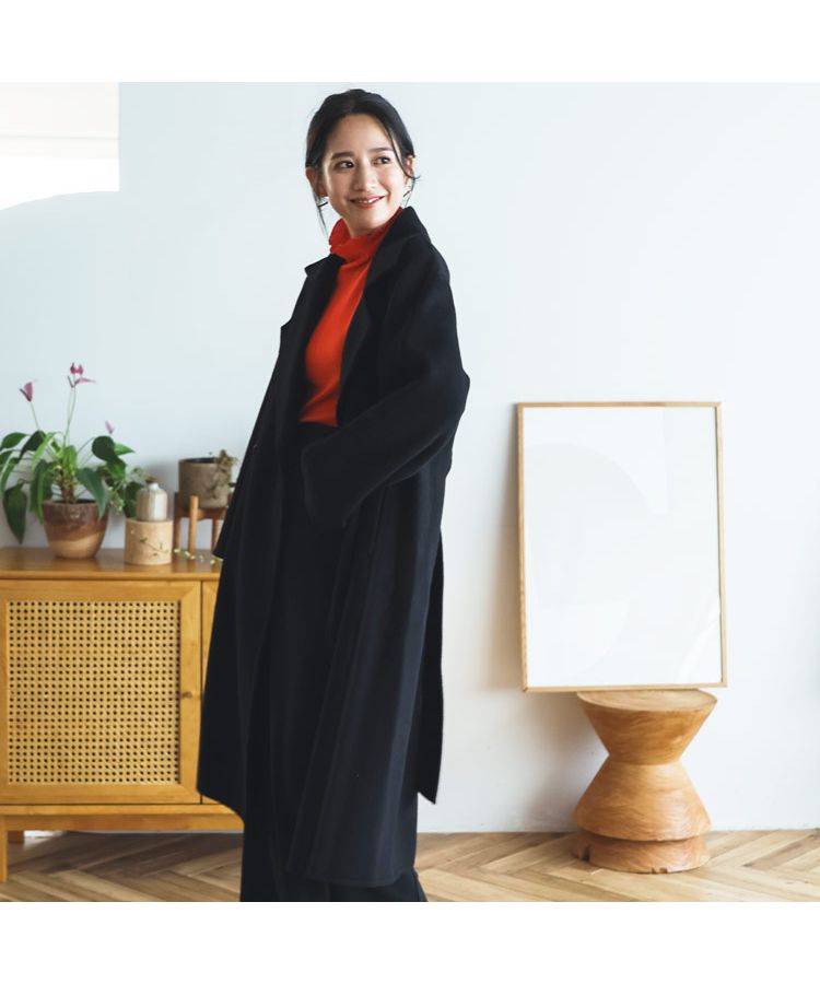 フィローモ Filomo [Filomo]チェスターコート,ブラック