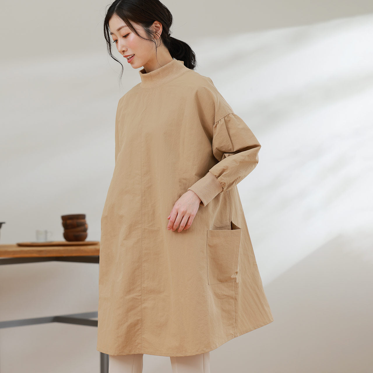 フィローモ Filomo [Filomo] 割烹着  かっぽう着 エプロン （ベージュ） ベージュ