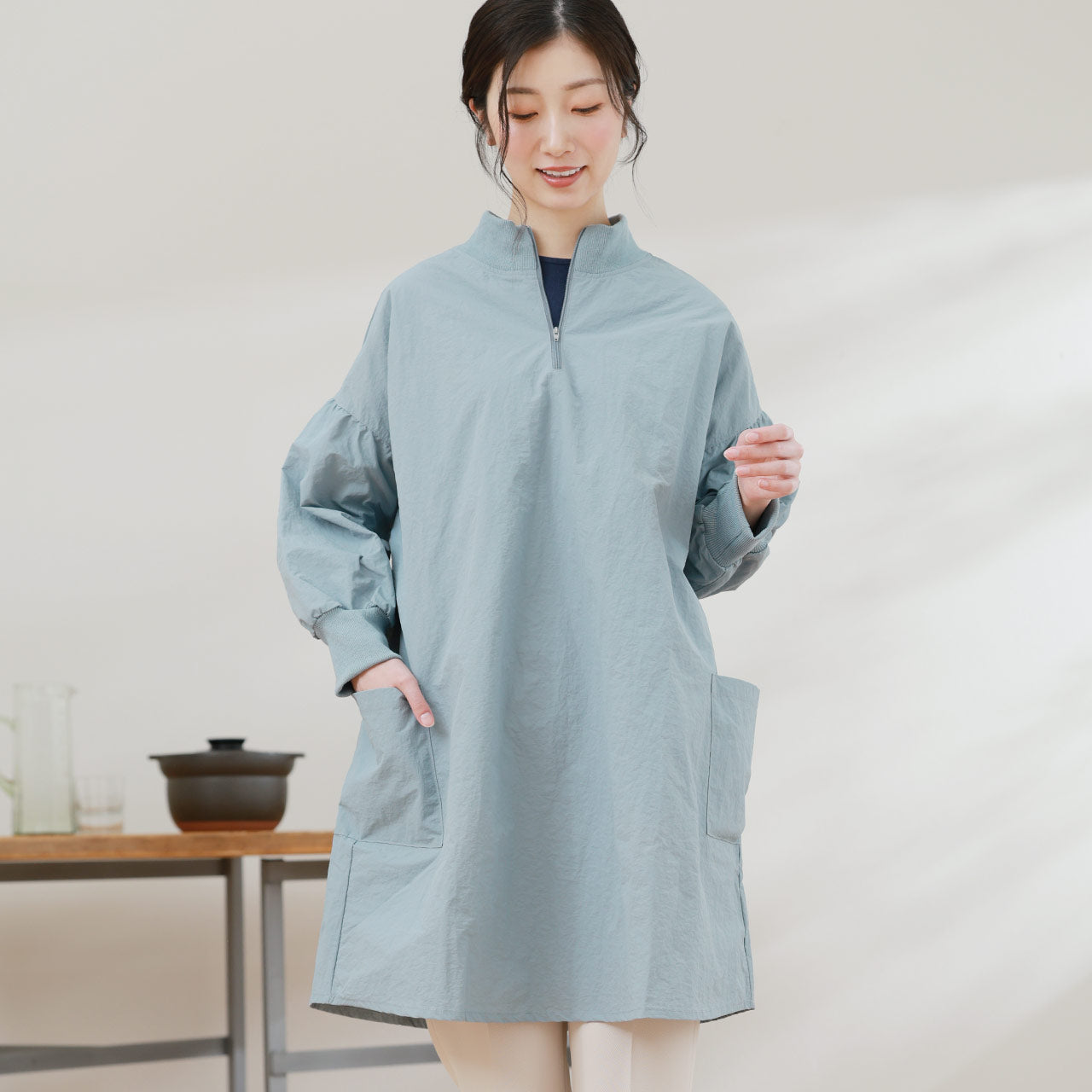 フィローモ Filomo [Filomo] 割烹着  かっぽう着 エプロン （ブルー） ブルー