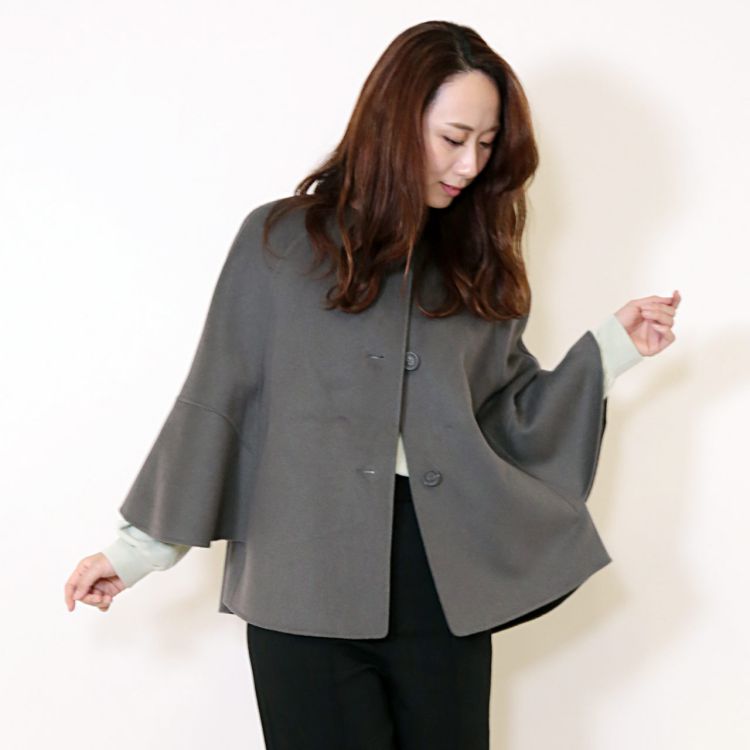フィローモ Filomo [Filomo] ウールケープ コート （グレー） グレー