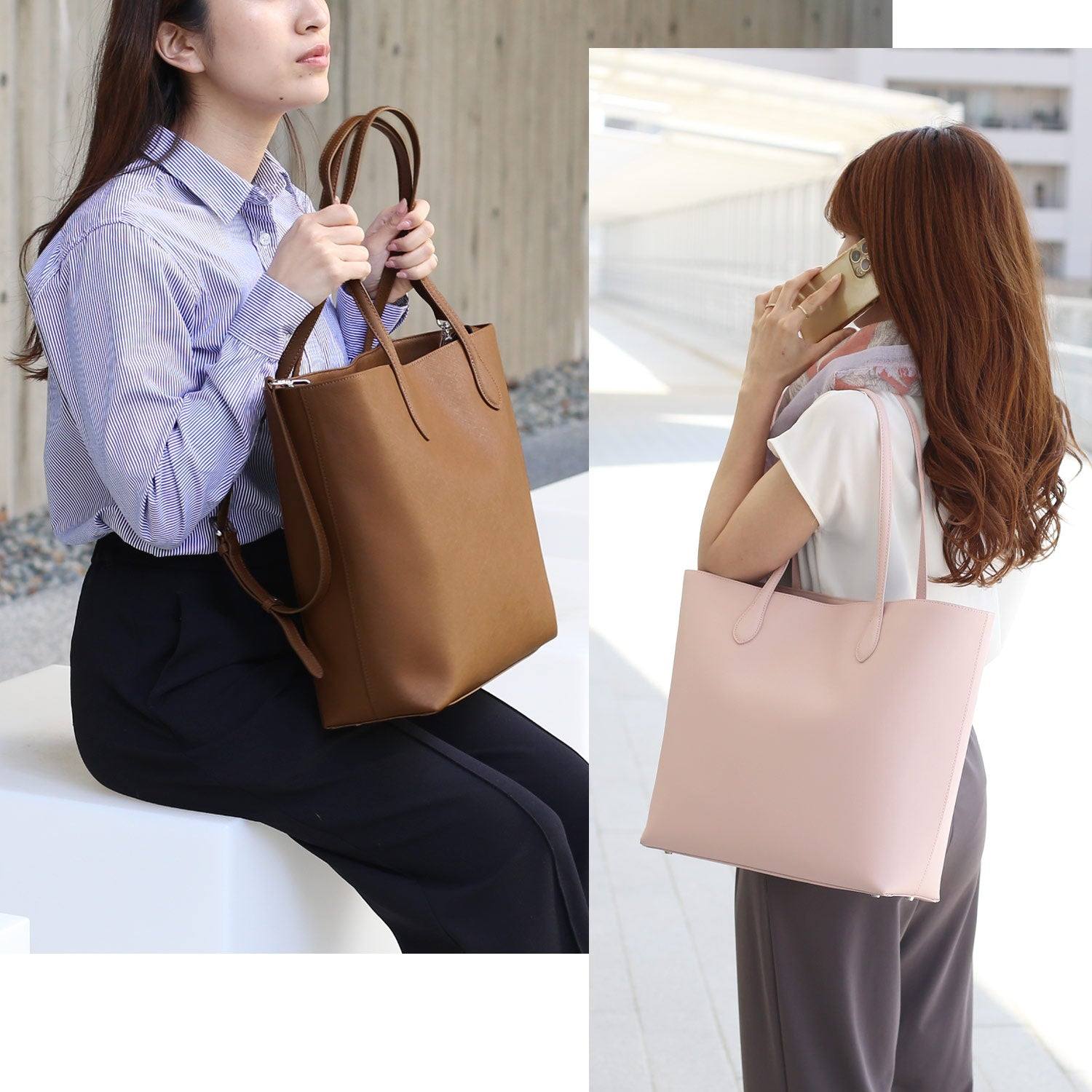 アレンヌ HALEINE [HALEINE] 本革レザービジネスバッグA4 （トープ） トープ