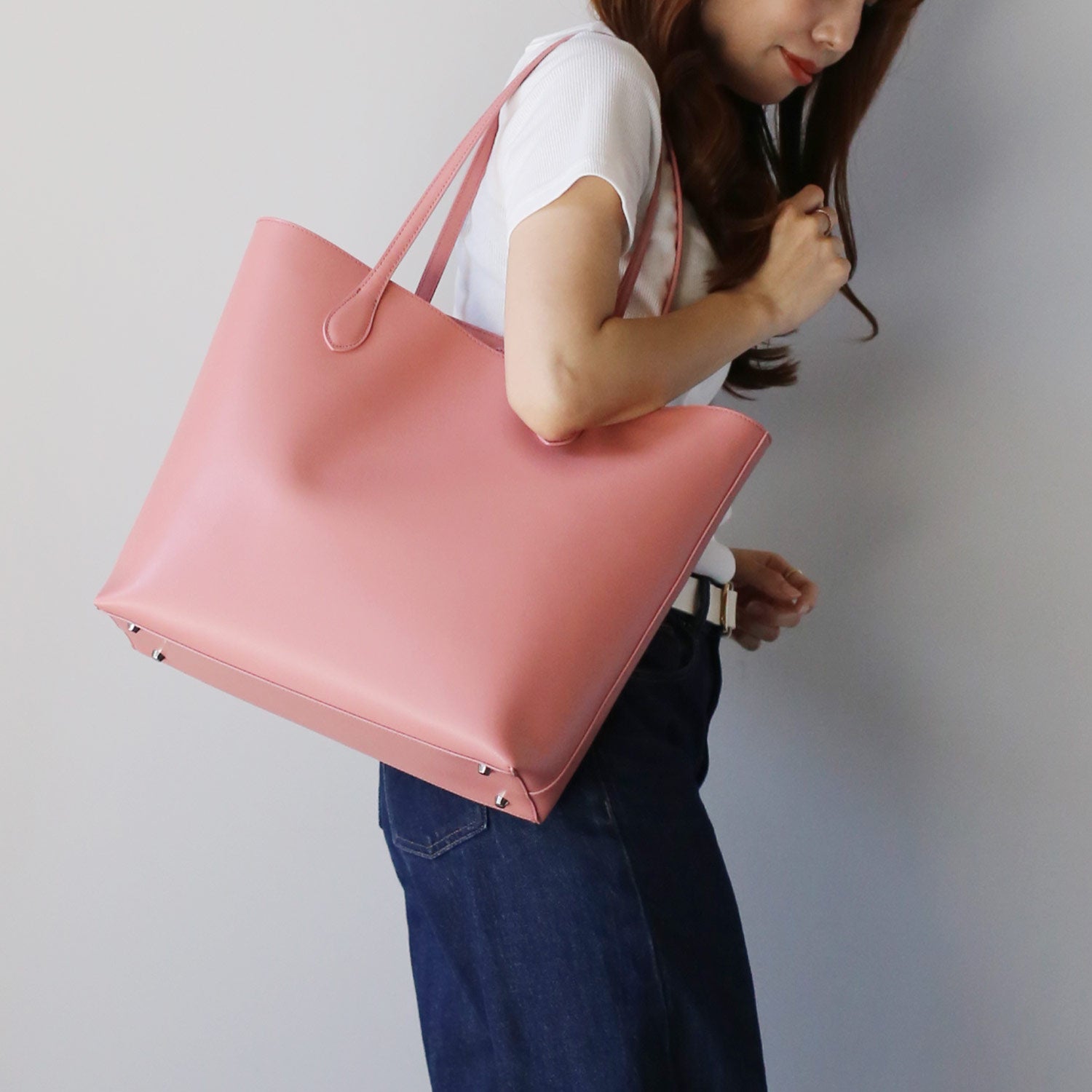 アレンヌ HALEINE [HALEINE] 本革レザービジネスバッグA4 （レトロピンク） レトロピンク