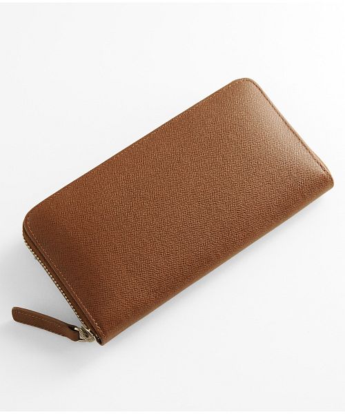 アレンヌ HALEINE [HALEINE] 本革フランスレザー ラウンドファスナー 長財布 レディース メンズ,ライトブラウン