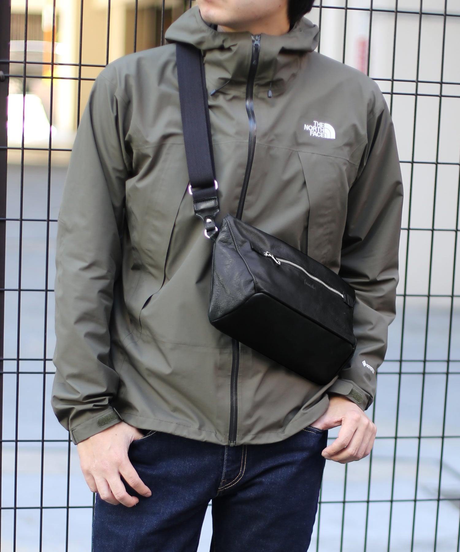 ジャマレ Jamale [Jamale]牛革レザーショルダーバッグ,ブラック