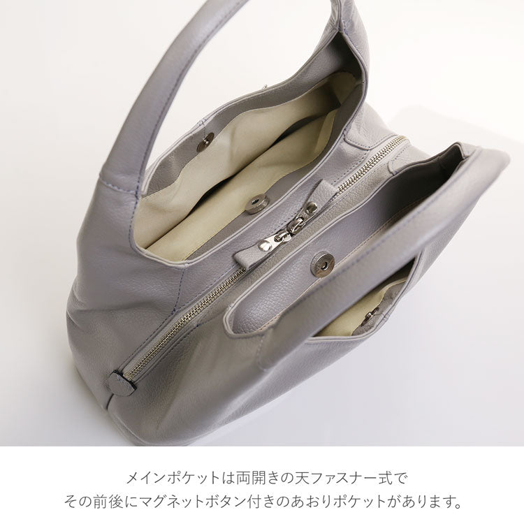 ジャマレ Jamale [Jamale]牛革レザーハンドバッグ日本製 （ネイビー） ネイビー