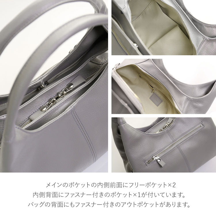 ジャマレ Jamale [Jamale]牛革レザーハンドバッグ日本製 （ネイビー） ネイビー