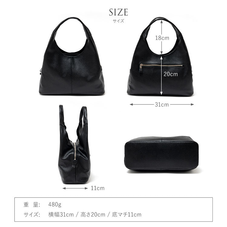 ジャマレ Jamale [Jamale]牛革レザーハンドバッグ日本製 （ネイビー） ネイビー