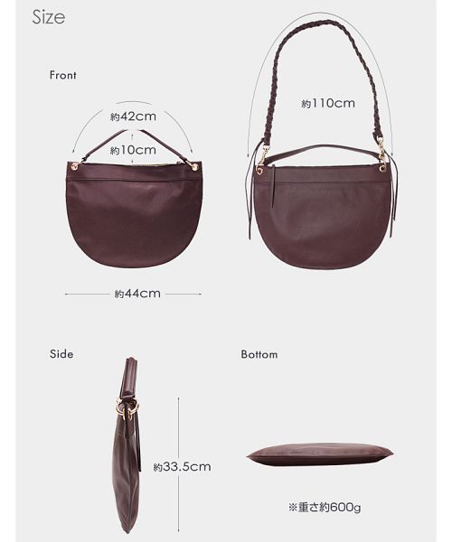 ミアボルサ Mia Borsa フェイクレザーワンショルダーバッグ
