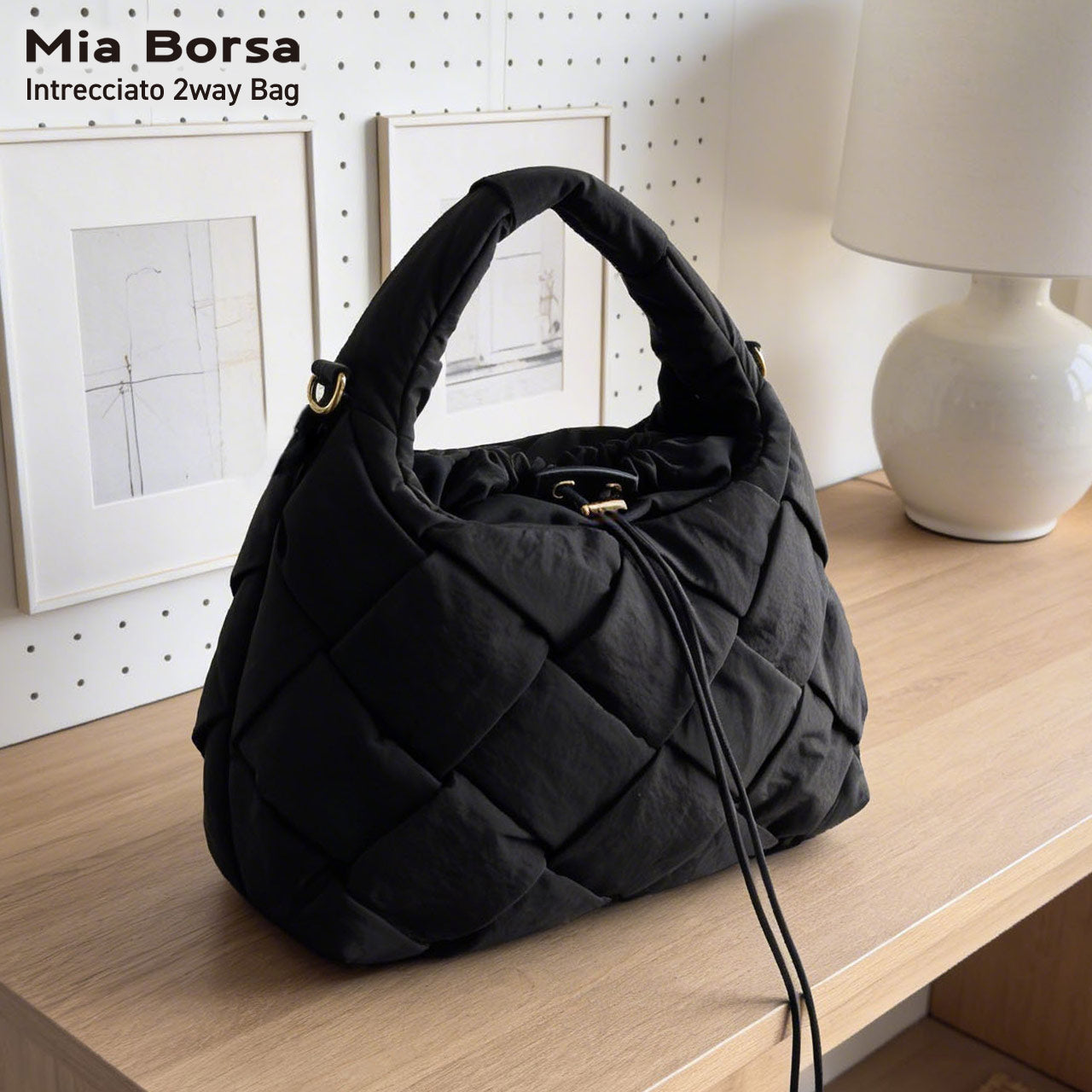 ミアボルサ Mia Borsa [Mia Borsa]ナイロン ハンドバッグ 軽量 （ブラック） ブラック
