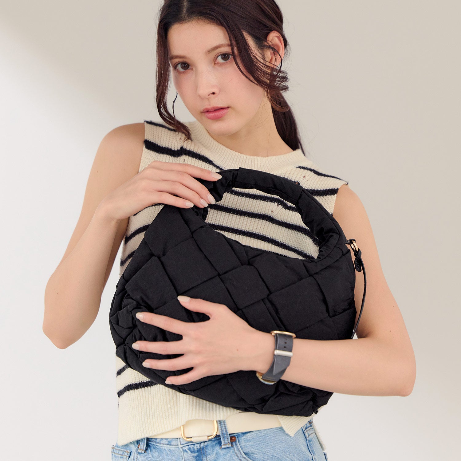 ミアボルサ Mia Borsa [Mia Borsa]ナイロン ハンドバッグ 軽量 （ブラック） ブラック