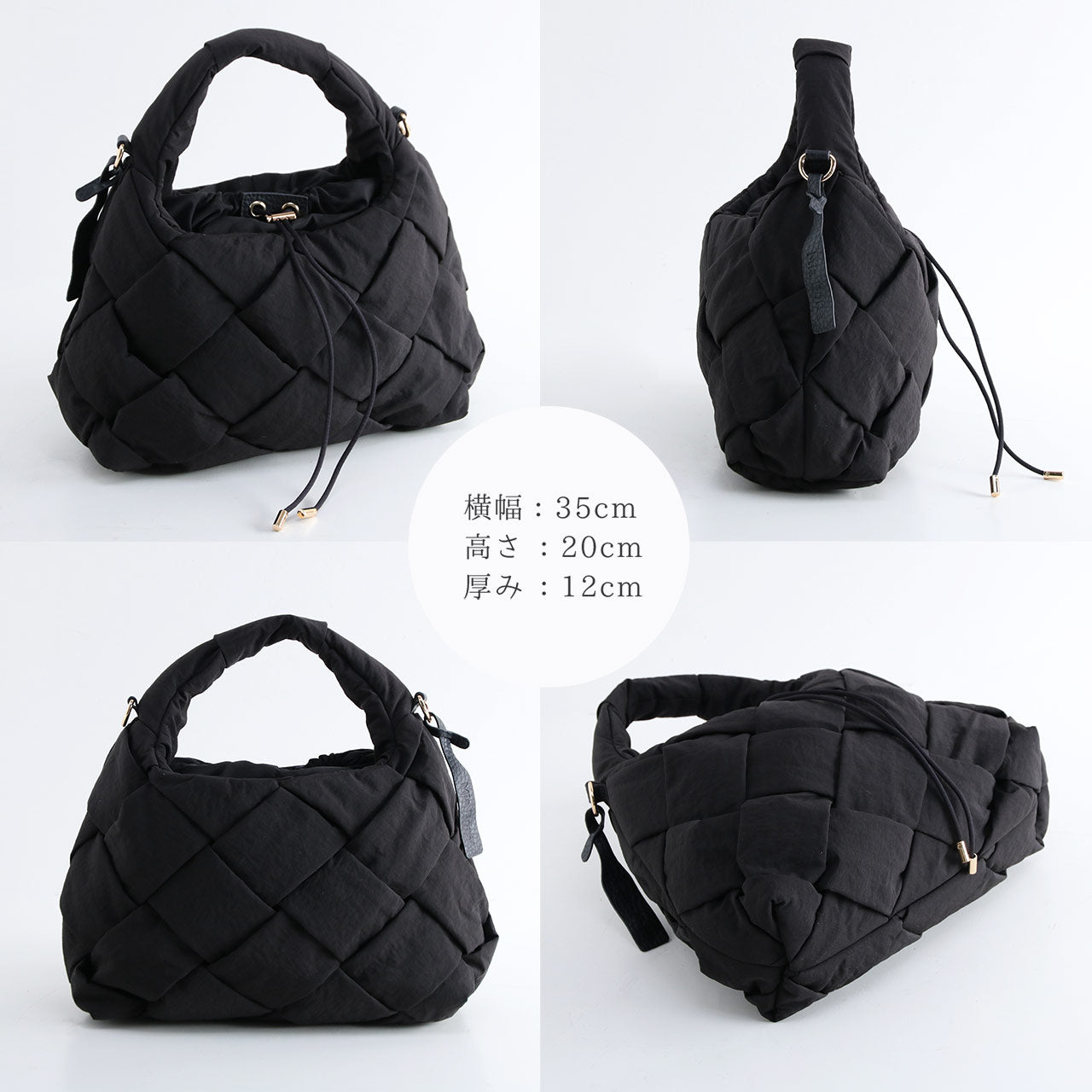 ミアボルサ Mia Borsa [Mia Borsa]ナイロン ハンドバッグ 軽量 （ブラック） ブラック