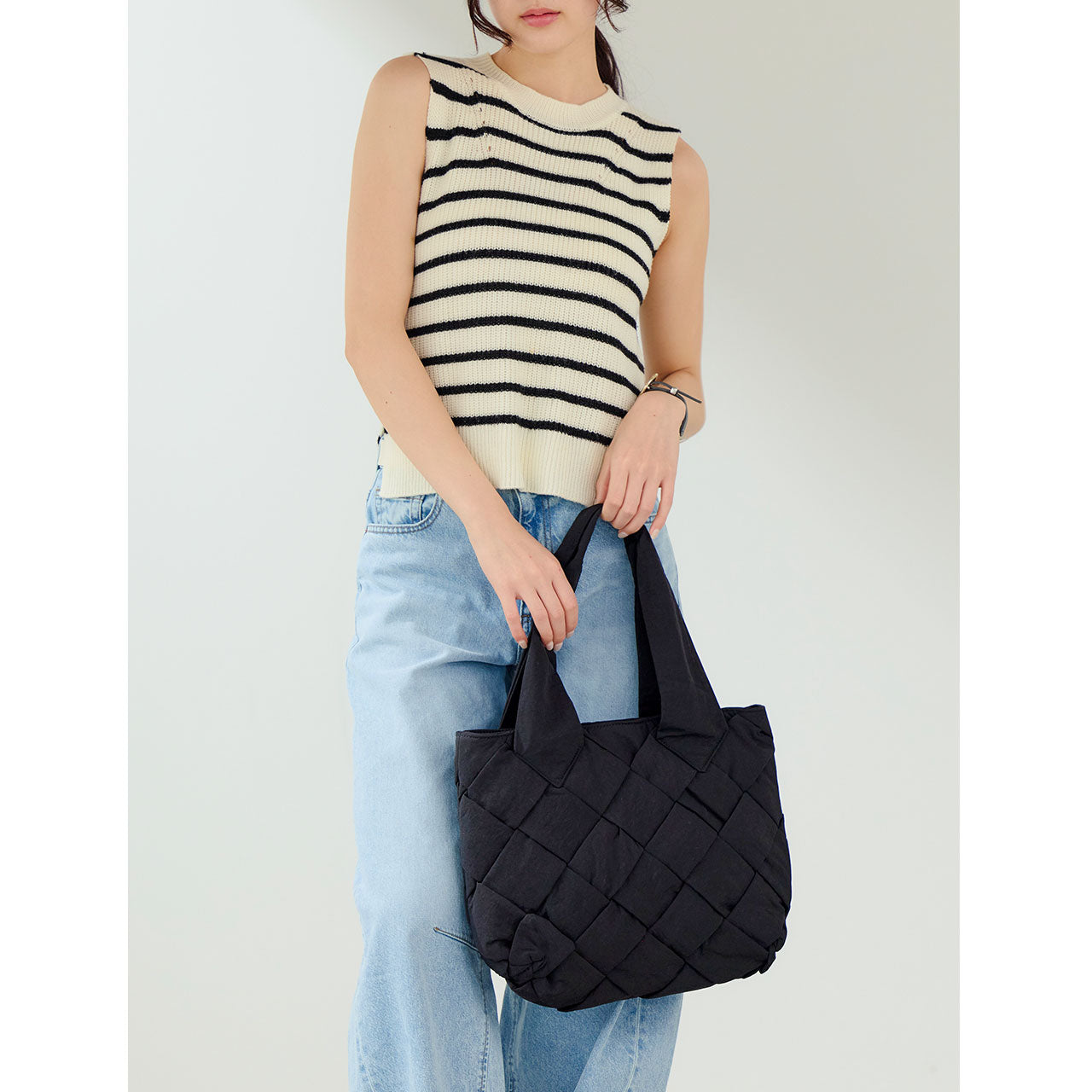 ミアボルサ Mia Borsa [Mia Borsa]ナイロンメッシュ ハンドバッグ （ブラック） ブラック