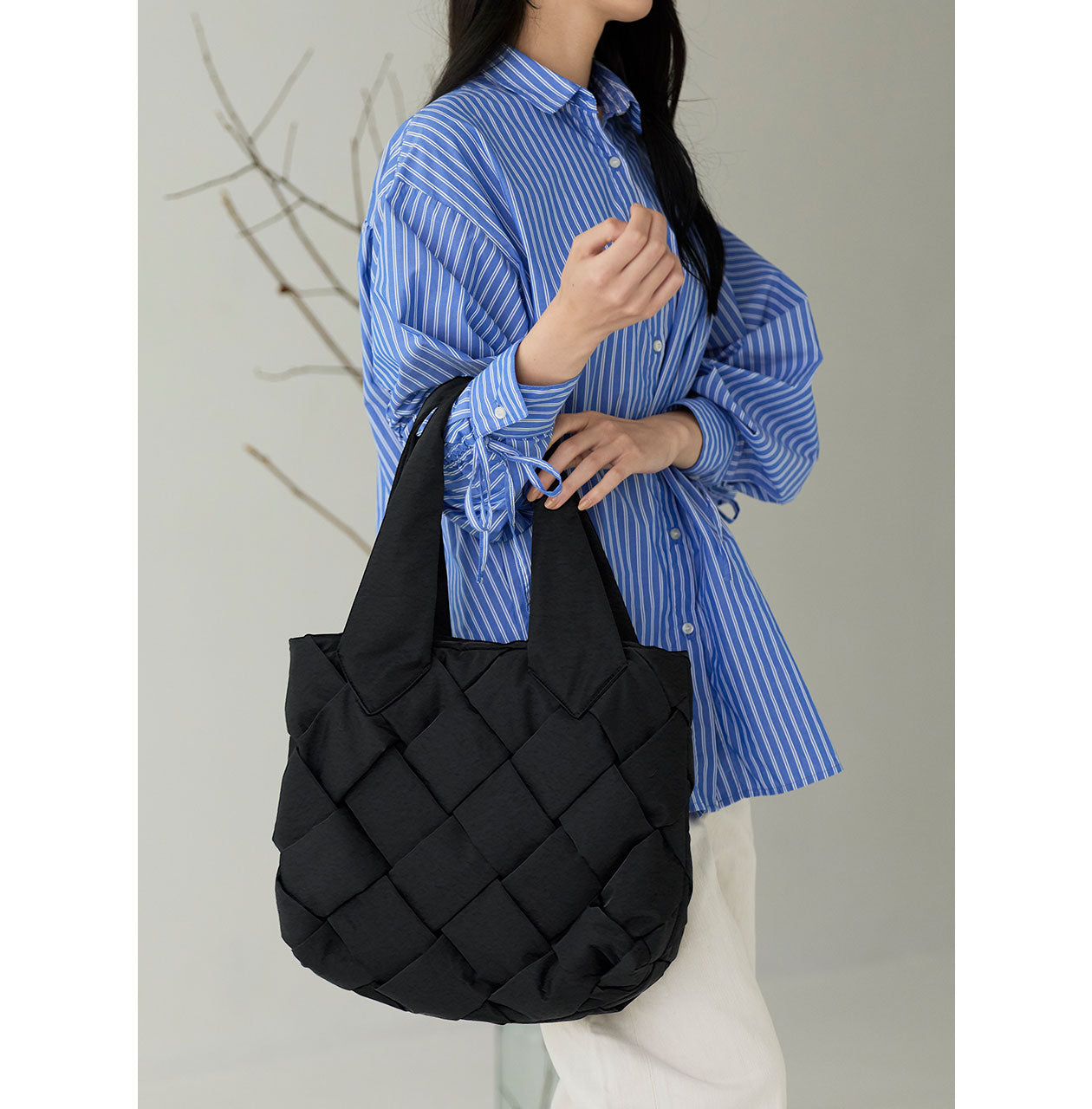 ミアボルサ Mia Borsa [Mia Borsa]ナイロンメッシュ ハンドバッグ （ブラック） ブラック