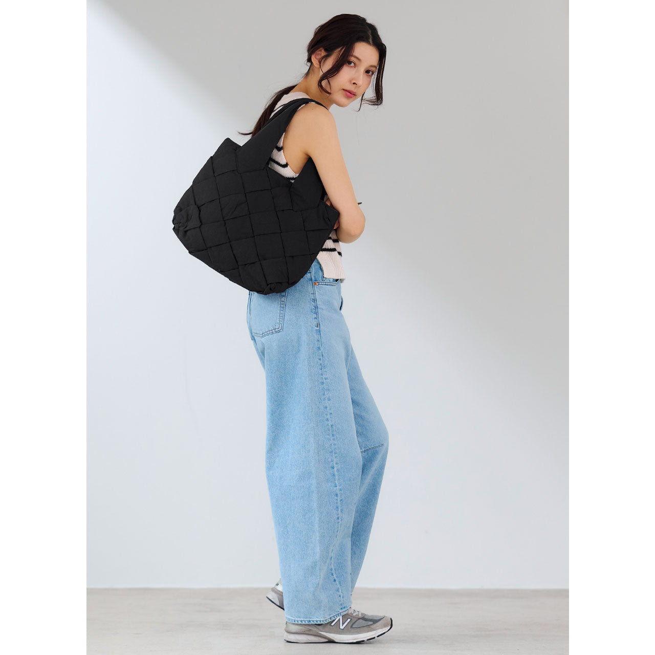 ミアボルサ Mia Borsa [Mia Borsa]ナイロンメッシュ ハンドバッグ （ブラック） ブラック