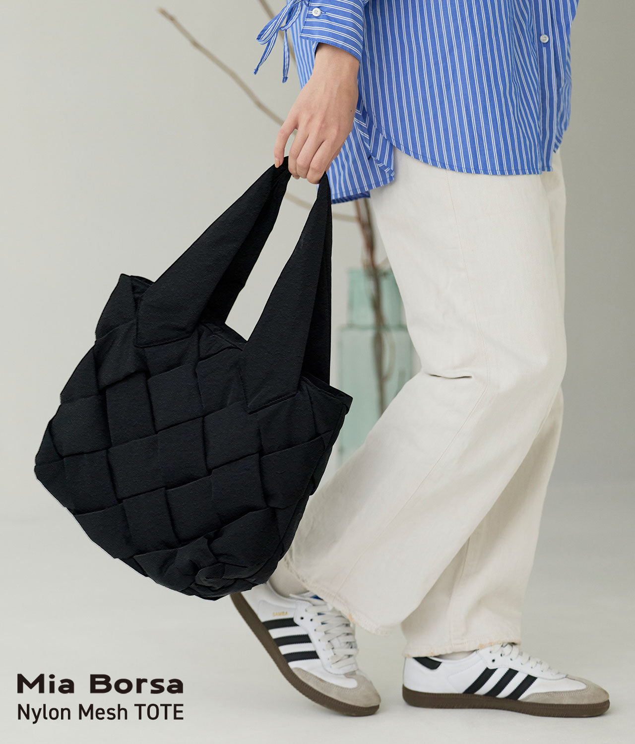ミアボルサ Mia Borsa [Mia Borsa]ナイロンメッシュ ハンドバッグ （ブラック） ブラック