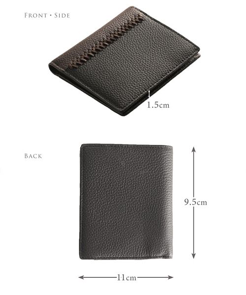 ミアボルサ Mia Borsa [Mia Borsa] 牛革レザー コンパクト 二つ折り財布 メンズ