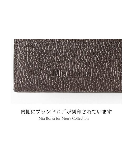 ミアボルサ Mia Borsa [Mia Borsa] 牛革レザー コンパクト 二つ折り財布 メンズ