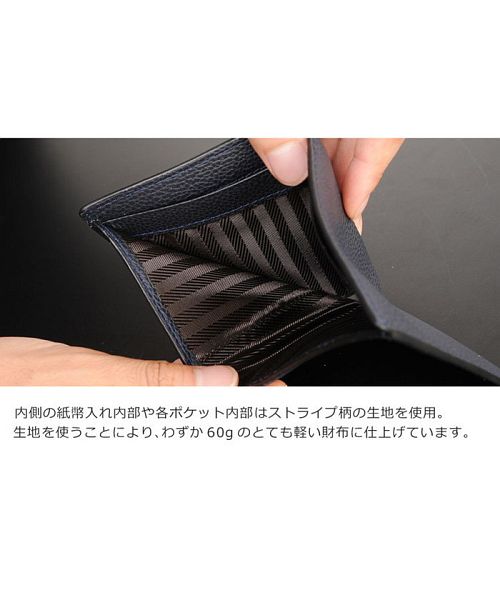 ミアボルサ Mia Borsa [Mia Borsa] 牛革レザー コンパクト 二つ折り財布 メンズ