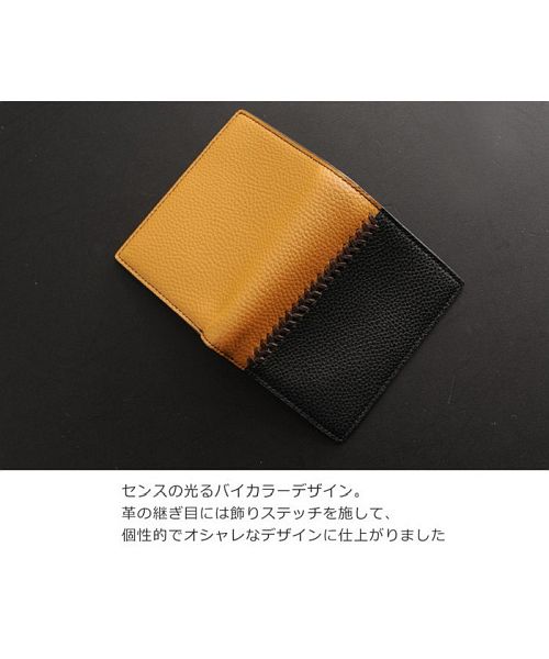 ミアボルサ Mia Borsa [Mia Borsa] 牛革レザー コンパクト 二つ折り財布 メンズ