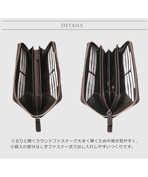 ミアボルサ Mia Borsa [Mia Borsa] 本革レザー ラウンドファスナー 長財布 メンズ