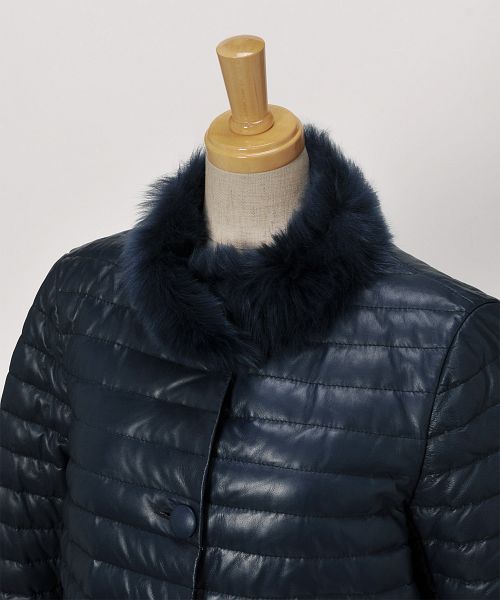 OLIVIERI [OLIVIERI] Down leather Jacket Lambskin Toscana Sheepskin Fur Collar Made in Italy / Women's