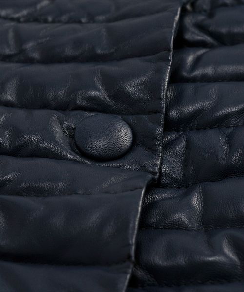 OLIVIERI [OLIVIERI] Down leather Jacket Lambskin Toscana Sheepskin Fur Collar Made in Italy / Women's