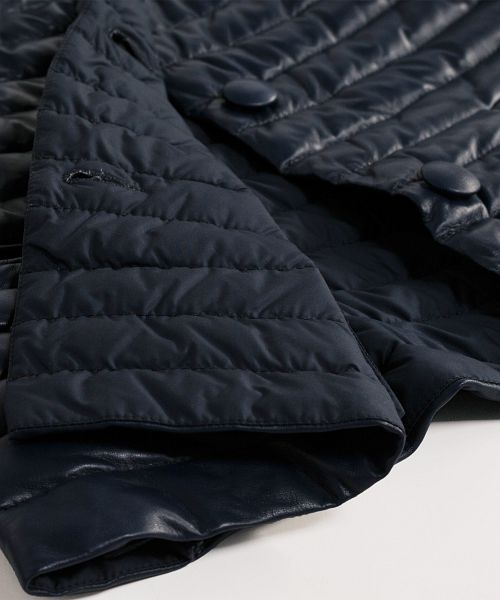 OLIVIERI [OLIVIERI] Down leather Jacket Lambskin Toscana Sheepskin Fur Collar Made in Italy / Women's
