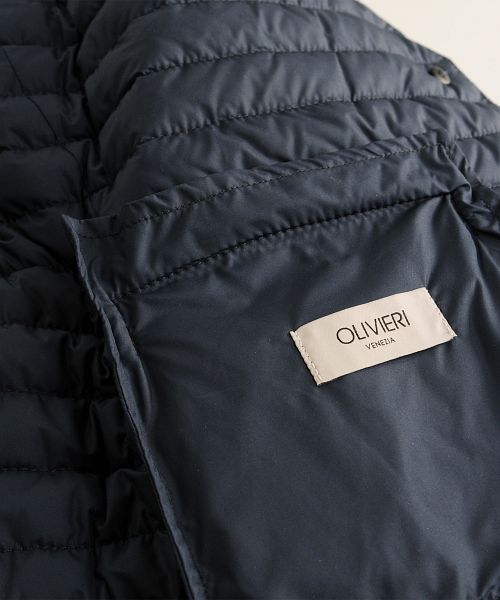OLIVIERI [OLIVIERI] Down leather Jacket Lambskin Toscana Sheepskin Fur Collar Made in Italy / Women's