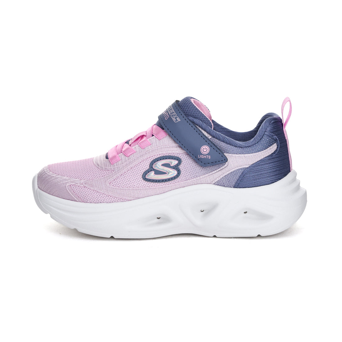 スケッチャーズ SKECHERS スケッチャーズ SKECHERS キッズ ジュニア スニーカー Sライツケッチャーズ ソラ グロー 2.0 ダズル ステップス 303729L 光る靴 子供靴 女の子 マジックテープ かわいい （グレー/ピンク） グレー/ピンク