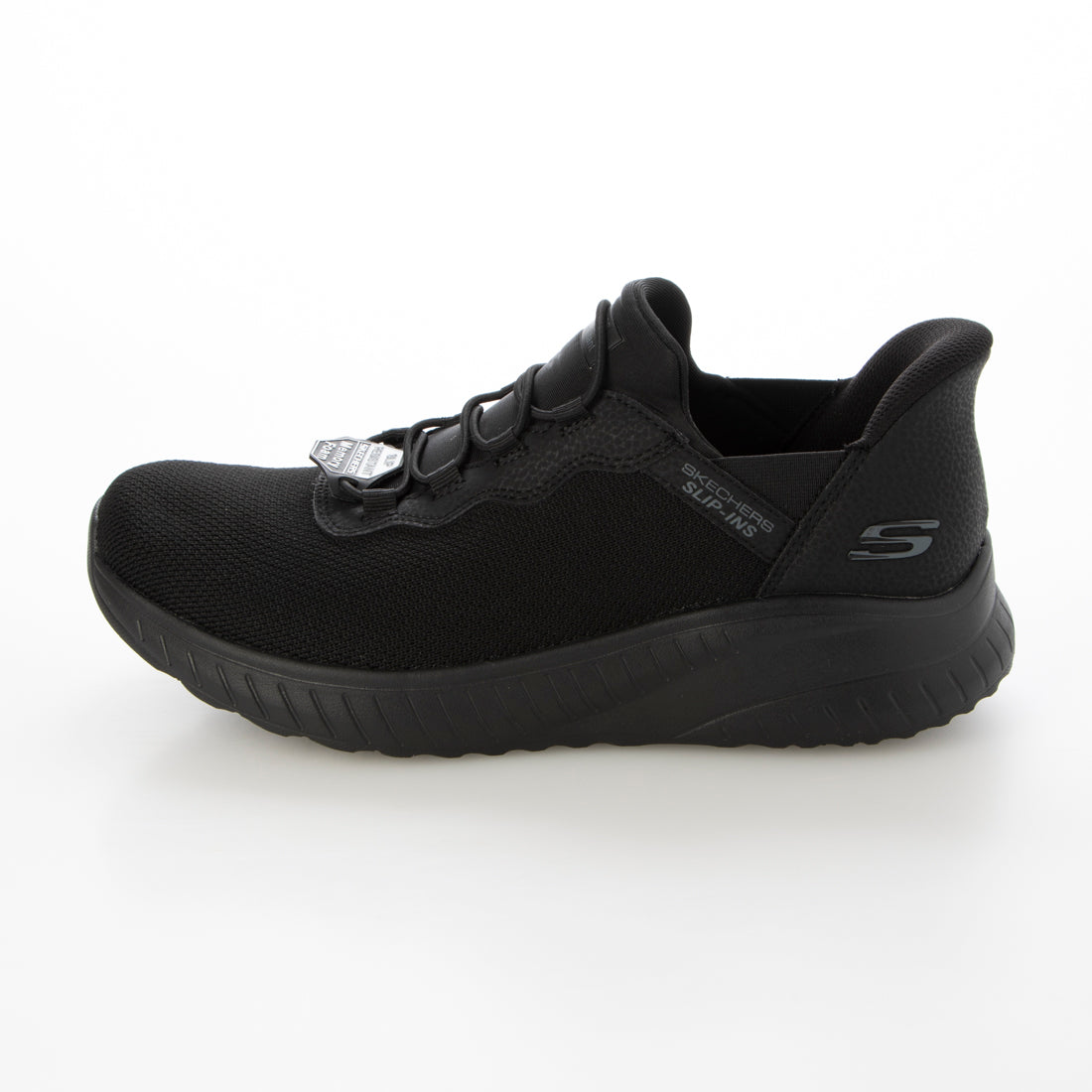 スケッチャーズ SKECHERS SLIP-INS WORK:SQUAD CHAOS SR-STIVIG（スリップインズ ワーク：スクワッド カオス SR - スティヴィグ）スリッポンスニーカー 200254W （ブラック） ブラック
