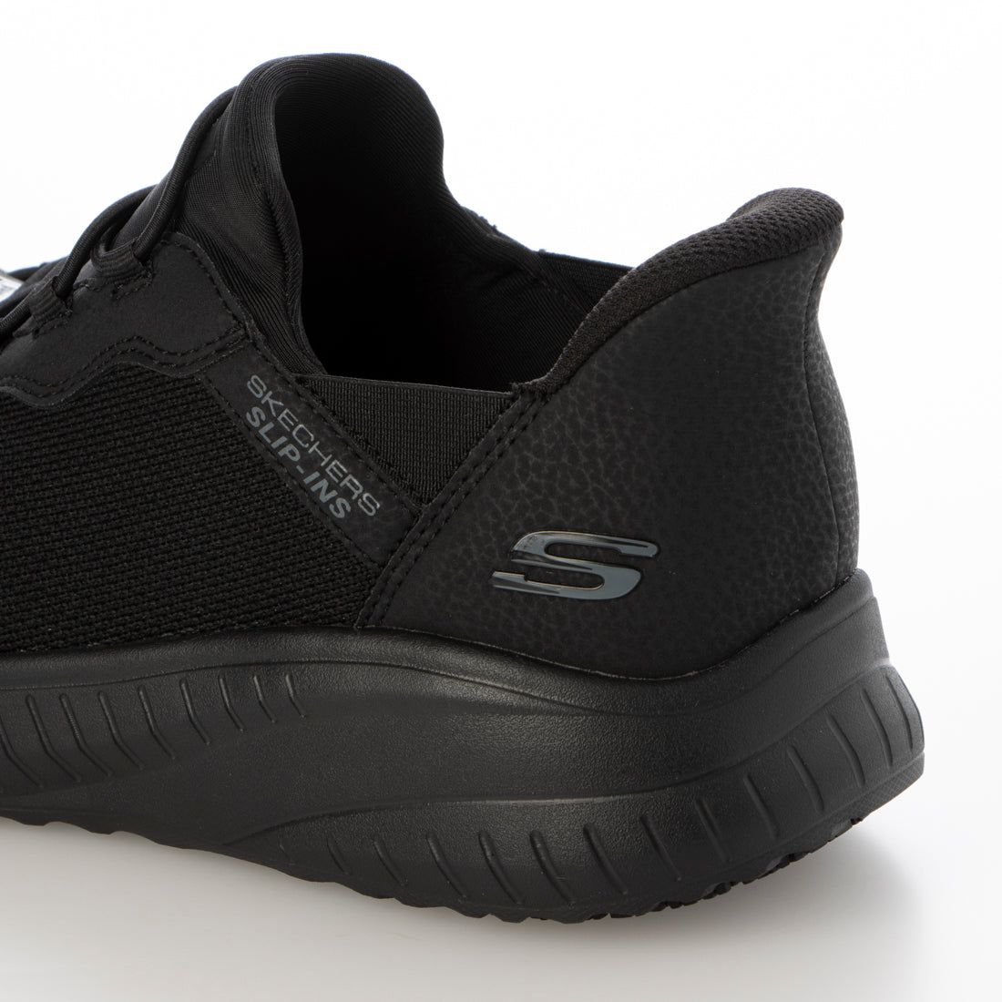 スケッチャーズ SKECHERS SLIP-INS WORK:SQUAD CHAOS SR-STIVIG（スリップインズ ワーク：スクワッド カオス SR - スティヴィグ）スリッポンスニーカー 200254W （ブラック） ブラック