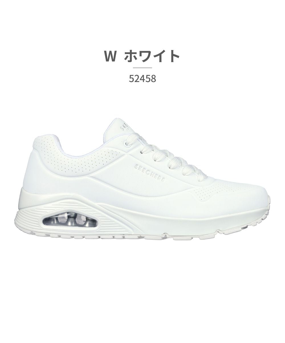 スケッチャーズ SKECHERS SKECHERS メンズ 52458 スケッチャーズ エアクールド メモリーフォーム BBK W,W_ホワイト