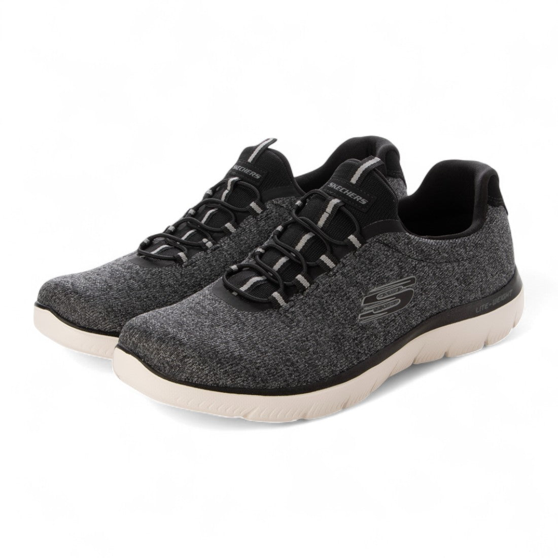 スケッチャーズ SKECHERS SUMMITS- FORTON スリッポン メンズ スニーカー 4E （BLACK/WHITE） BLACK/WHITE