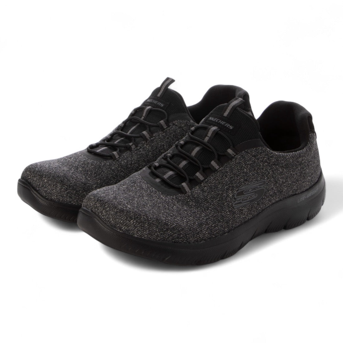 スケッチャーズ SKECHERS SUMMITS- FORTON スリッポン メンズ スニーカー 4E （BLACK） BLACK