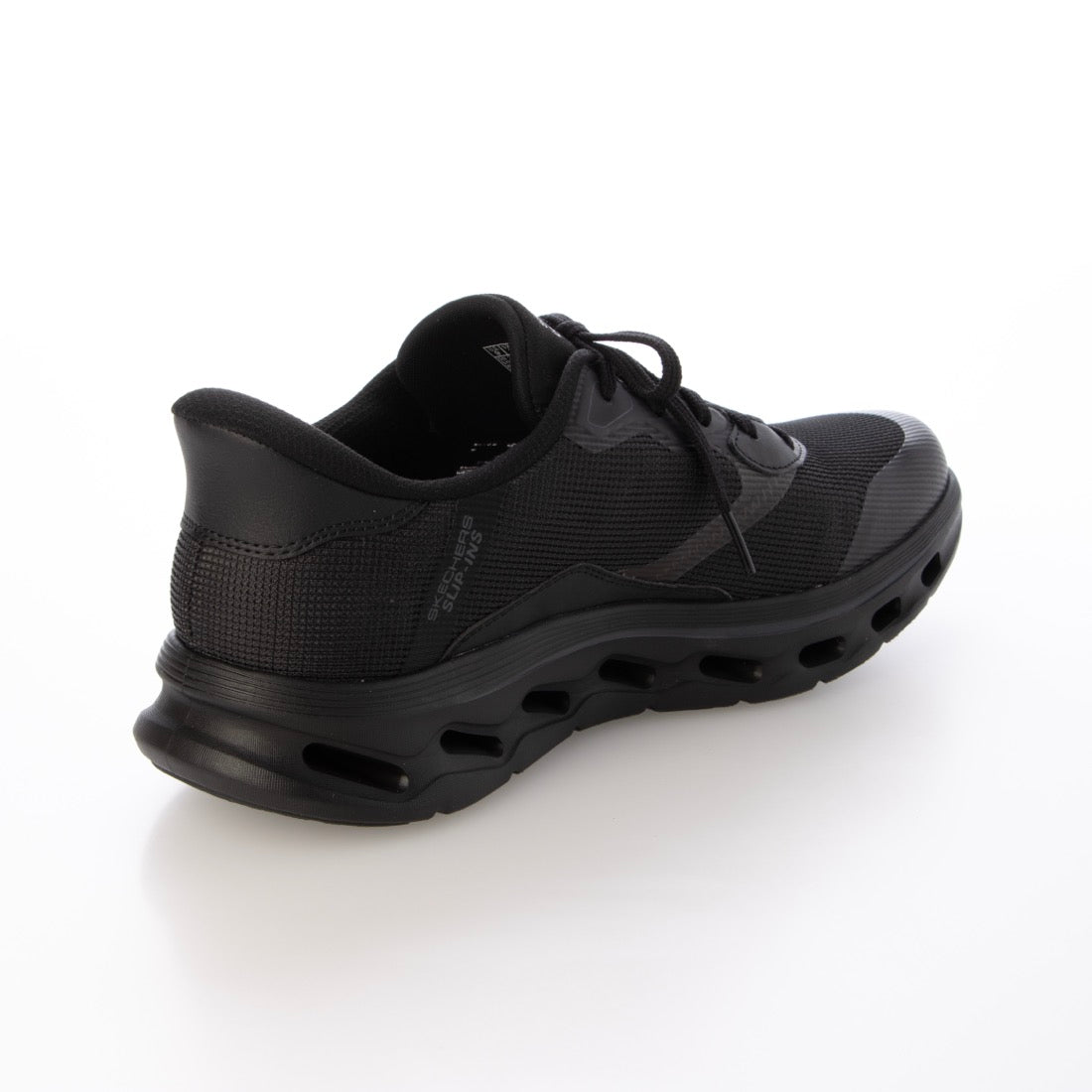 スケッチャーズ SKECHERS SLIP-INS: GO WALK GLIDE-STEP 2.0 - ZAC（スリップインズ：ゴーウォーク グライドステップ 2.0 - ザック）バンジーレーススニーカー 216660 （ブラック/ブラック） ブラック/ブラック