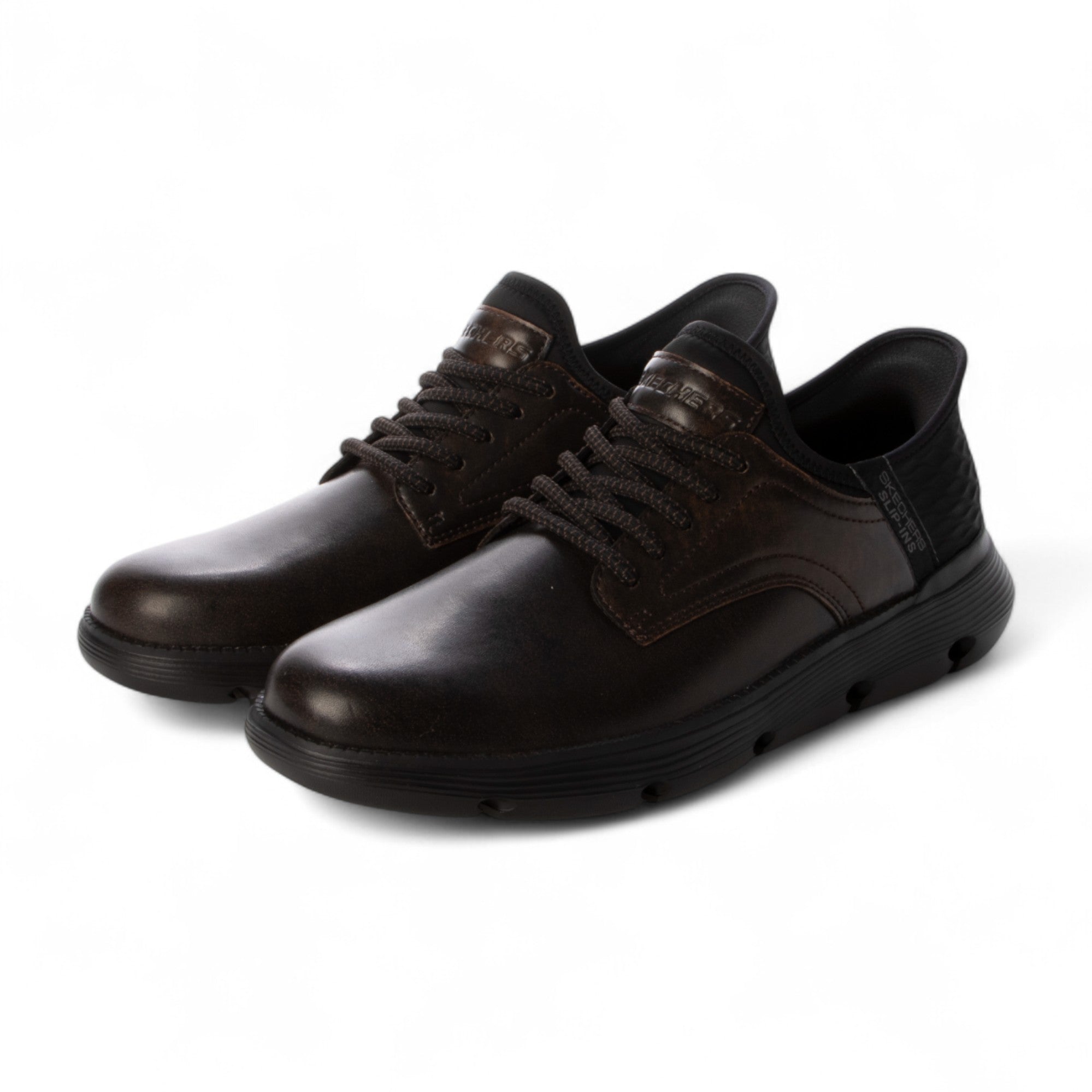 スケッチャーズ SKECHERS SLIP-INS:GARZA-GERVIN（スリップインズ：ガルザ-ガービン）レースアップスニーカー 205456 （ダークブラウン） ダークブラウン