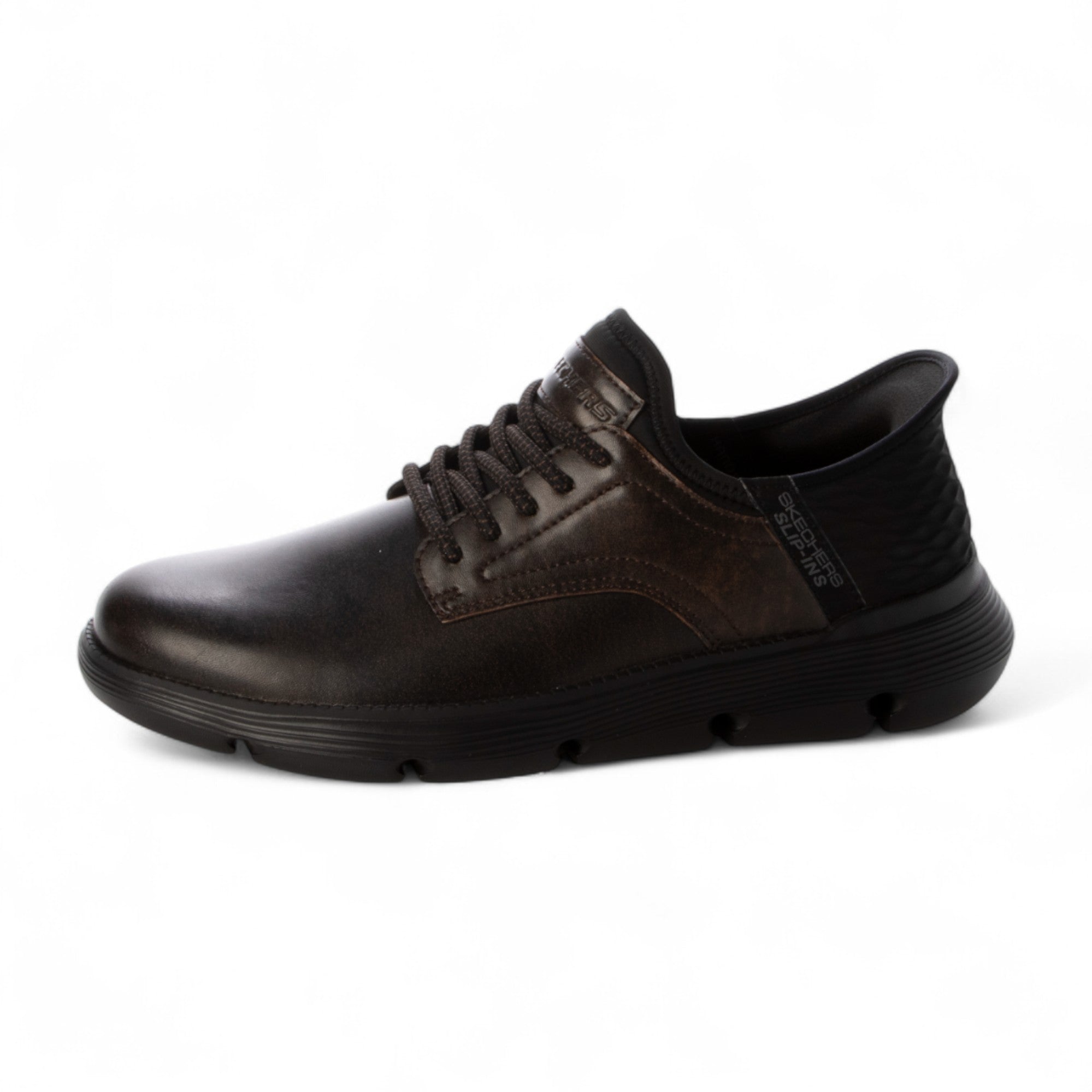 スケッチャーズ SKECHERS SLIP-INS:GARZA-GERVIN（スリップインズ：ガルザ-ガービン）レースアップスニーカー 205456 （ダークブラウン） ダークブラウン