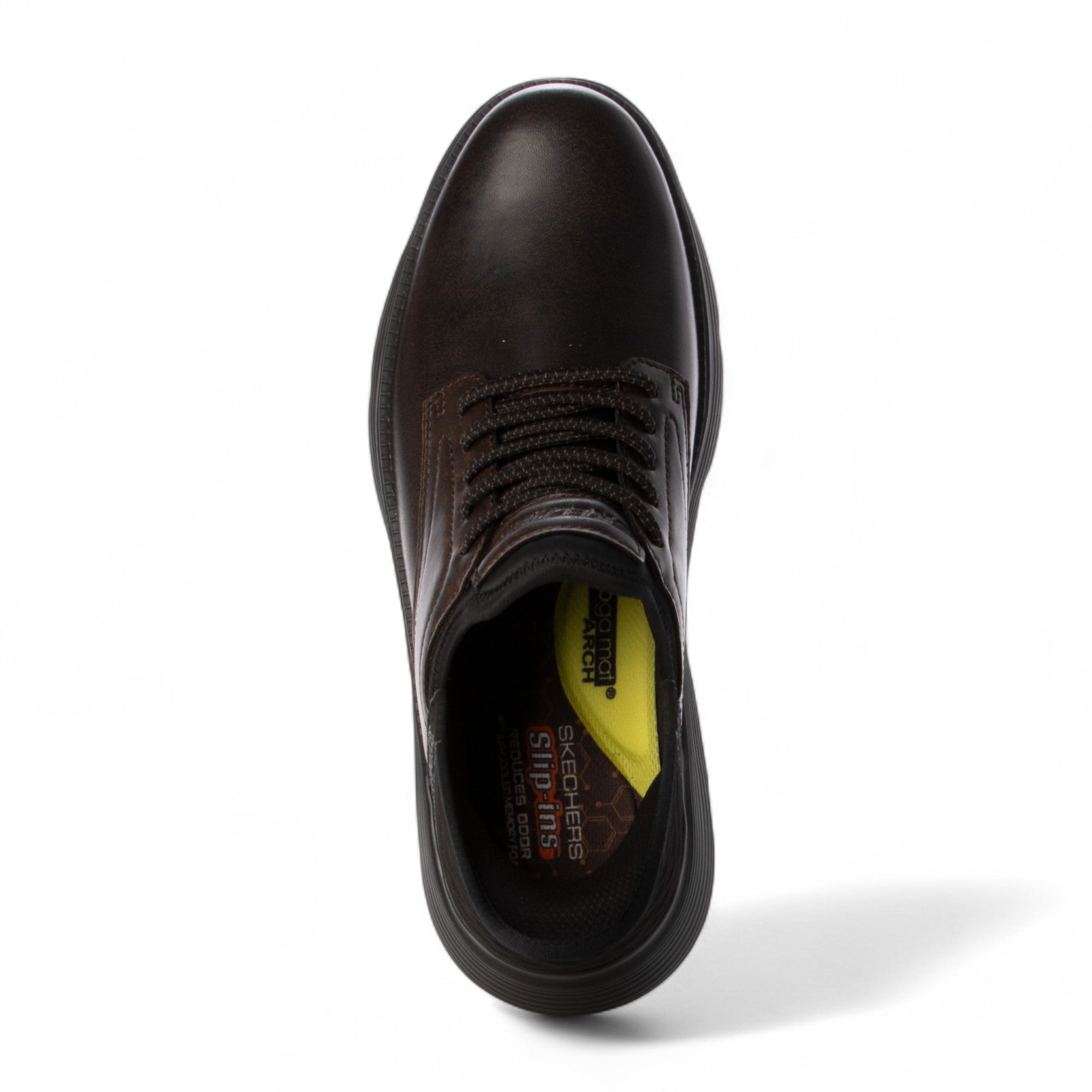 スケッチャーズ SKECHERS SLIP-INS:GARZA-GERVIN（スリップインズ：ガルザ-ガービン）レースアップスニーカー 205456 （ダークブラウン） ダークブラウン