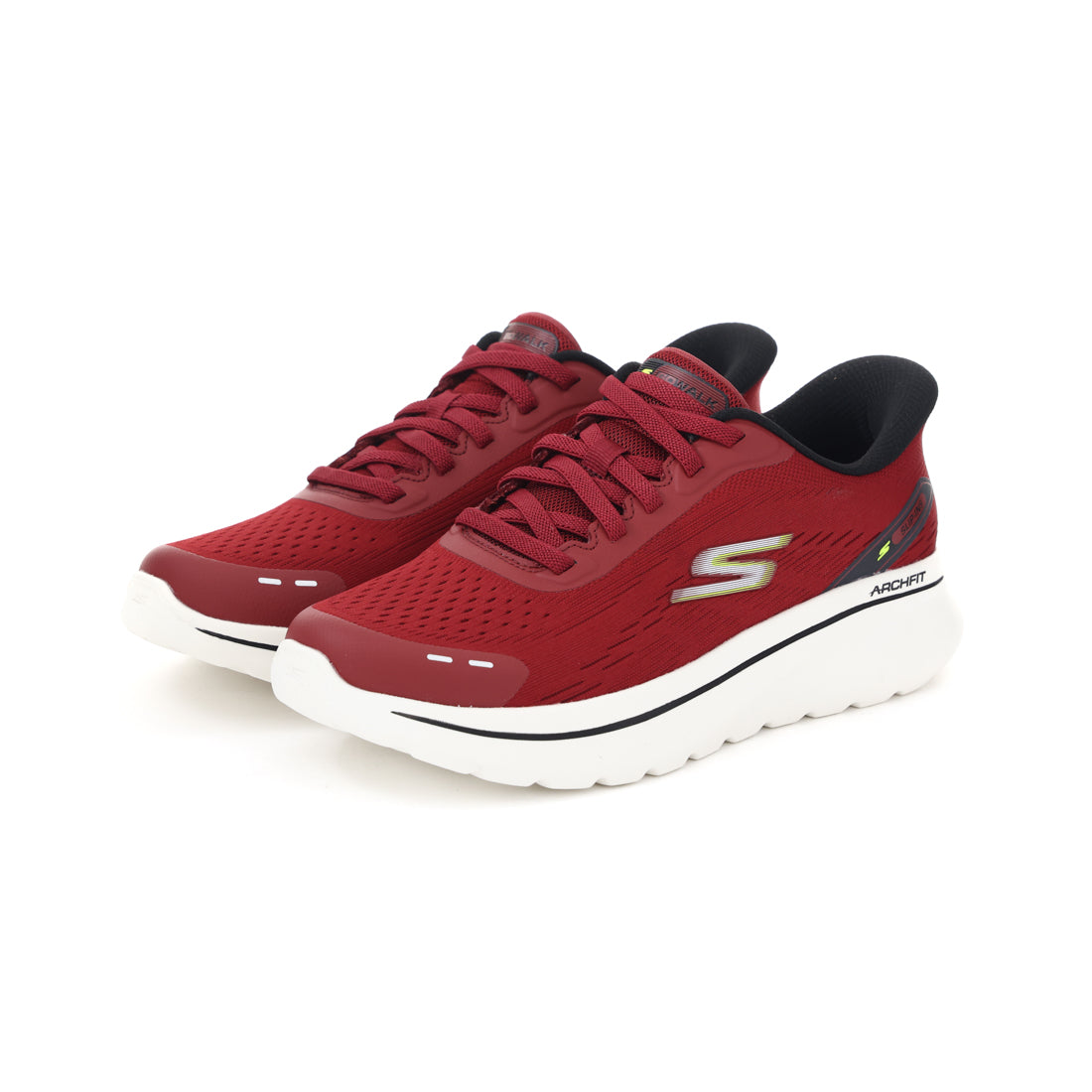 スケッチャーズ SKECHERS スニーカー スリップインズ リラックスドフィット ゴーウォーク アーチフィット Nジョイノーベンド 217075 （ダークレッド） ダークレッド