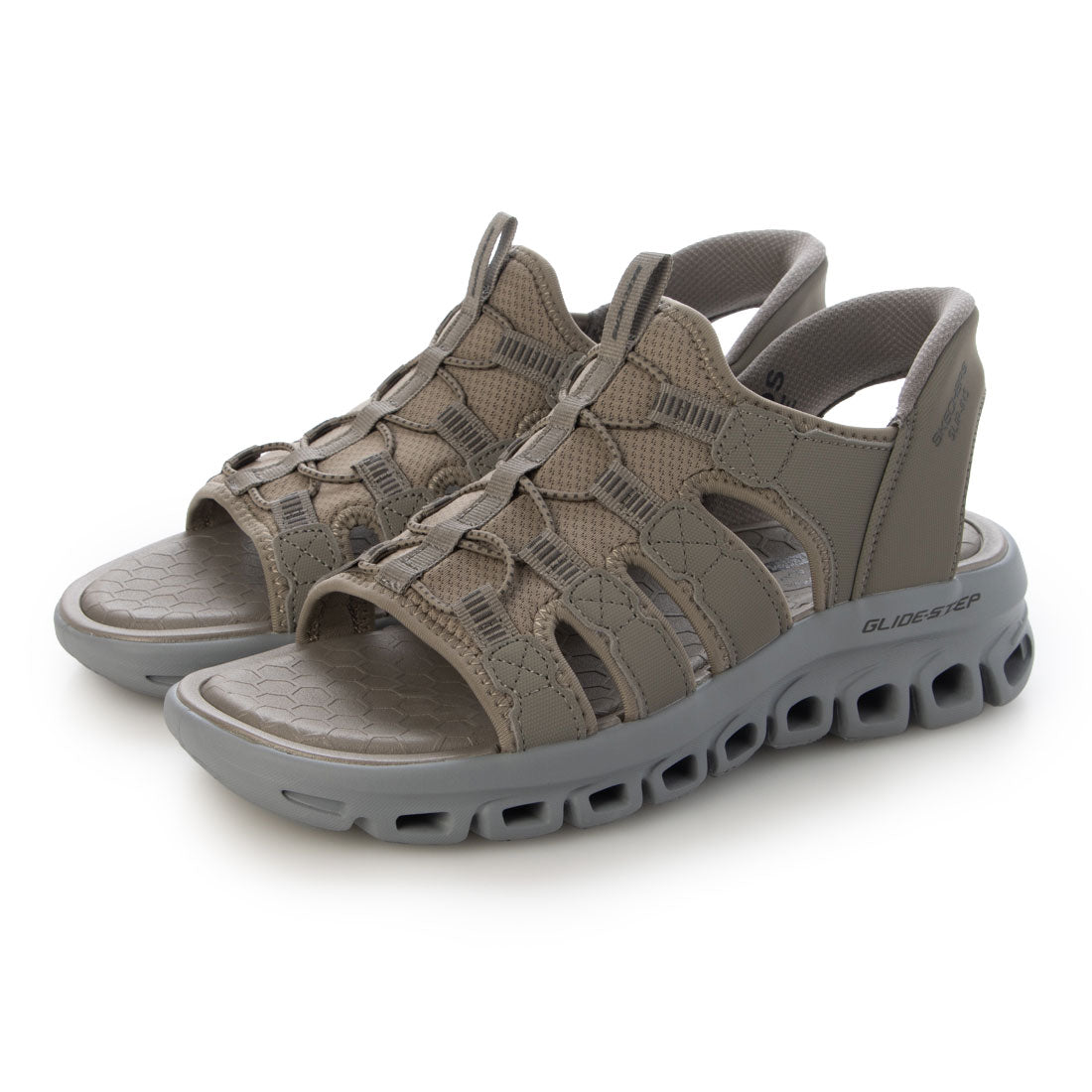 スケッチャーズ SKECHERS グライド ステップ サンダル  オンゴーアー （TAN/CHARCOAL） TAN/CHARCOAL