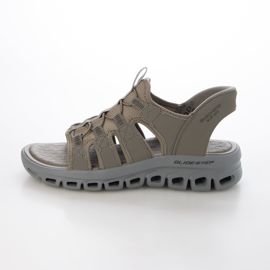スケッチャーズ SKECHERS グライド ステップ サンダル  オンゴーアー （TAN/CHARCOAL） TAN/CHARCOAL