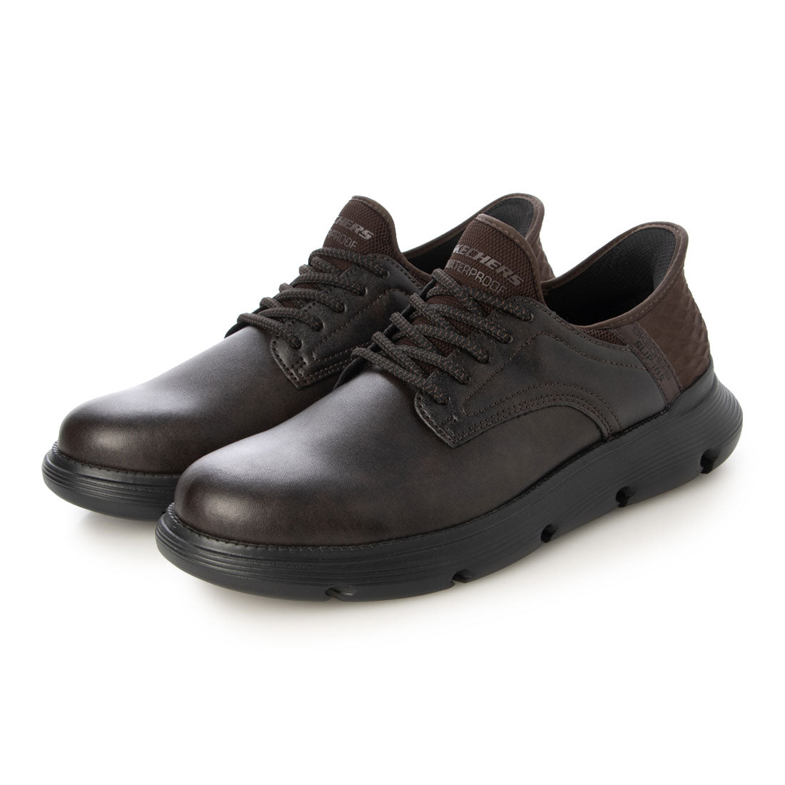 スケッチャーズ SKECHERS Slip-ins：GARZA-CARLYN（スリップインズ：ガルザ - カーリン）レースアップビジネススニーカー 205278W （ダークブラウン） ダークブラウン